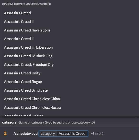Suggerimenti automatici per le categorie di Twitch durante l'aggiunta di una live